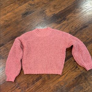 Elegant Rose Knit Crew Neck Sweater